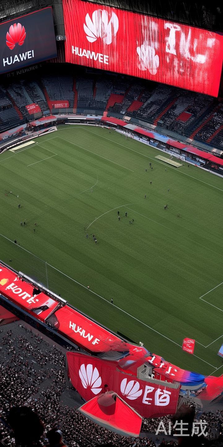 针对合作战略，华为在AC米兰的赛事中多方位进行品牌